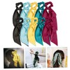 Vaguelly 10Pcs Bow Hair Scrunchies Silk Hair Tie Set Elastic