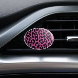 Leopard Print Pink And Black Car Air Freshener Vent Clip