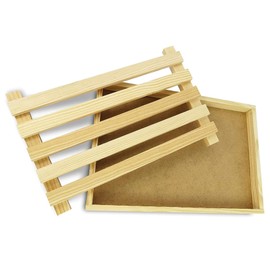 Wooden Bread Chopping Board with Removable Grid, 35 x 25 x 2.5 cm