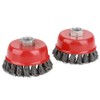 Wire Brush for Angle Grinder, 4Pcs Rotary Twist Knot Wire