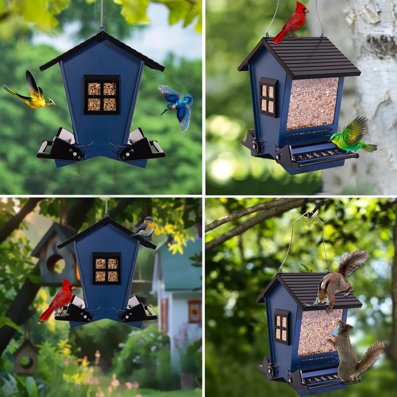 LSCQYYCC-Bird Feeder Squirrel Proof Metal Hanging for Outdoor Wild Bird