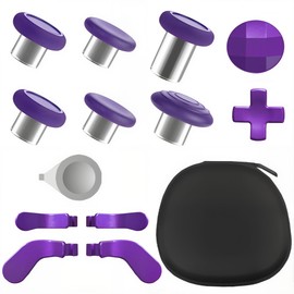 Elite Series 2 Gaming Controller Accessories Kit with Thumbsticks, D-Pads, Paddles, Trigger Buttons for Elite Series 2 Core (Purple)