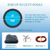 Round Leaf Cover for Above Ground Pool 24Ft Durable Black