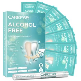 CAREFOR- Fórmula avanzada de blanqueamiento para dientes sensibles: nuestras tiras blanqueadoras de dientes están elaboradas con una fórmula aprobada por dentistas que es suave con el esmalte dental
