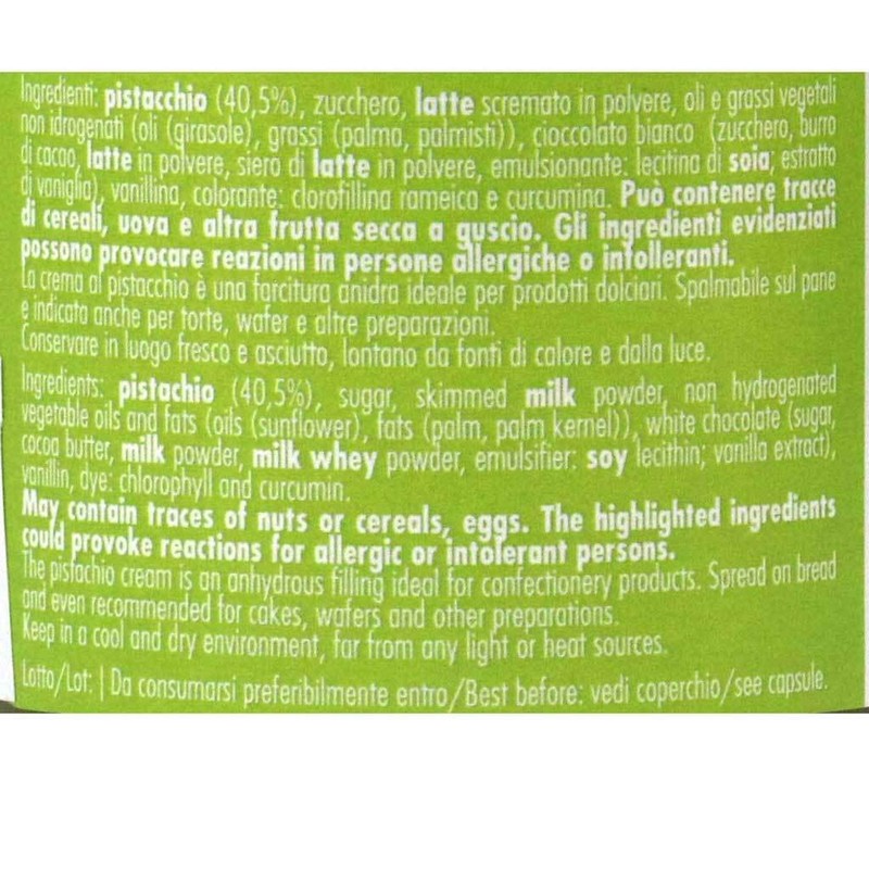 Brontedolci - Italian Pistachio Cream "Elite" Nut Spread, 190g Jar