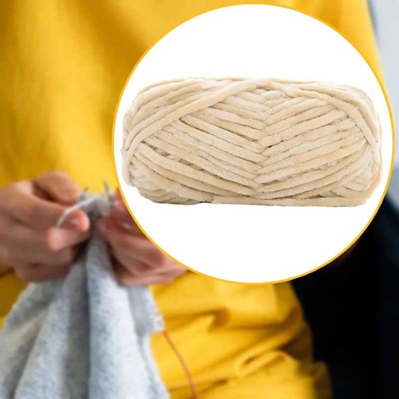 Chunky Yarn Giant Wool Yarn 87.49yard Hand Knit Camel Color