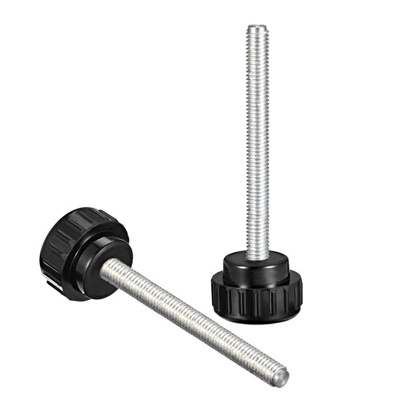 sourcing map M5 x 50mm Metric Male Thread Knurled Clamping