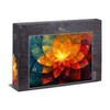 Puzzle da 1000 pezzi con fiori di luce, a forma