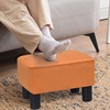 Adeco Small Footstool Ottoman, Rectangular Footrest Stool Padded Ottoman Extra