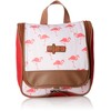 Friedrich|23 F23 Toiletry Bag with Handle, Flamingo, Polyester, Beige/Coral, 25