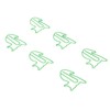 100 Pcs Green Cute Paper Clips Cat Shaped Fun Bookmark