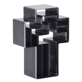 3PCS Crossed Shaped Leather Cutter Set, Leather Corner Punch, Crossed Shape Hollow Punch Cutter Set for Leather Crafts 69mm 61mm 53mm Height