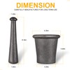 Cast Iron Mortar Pestle Tool Set Rock-Ore Crusher Grinder Large