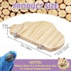 Hamiledyi Wooden Hamster Cage Platform Set 4Pcs Bird Wood Platform