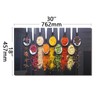 DAIFURONGE Tempered Glass Backsplash For Kitchen Behind Stove,Spoon Spice Stove