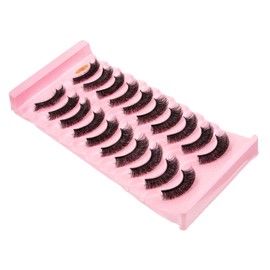 Housoutil 7d Curled False Eyelashes Natural Look Long Women Girls Lash Extensions