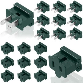 Makevivi Christmas Light Adapter Plug, SPT-2 Vampire Plugs, PC Christmas Light Plugs Rated 8A 125V, Christmas Light Blinker Plug 15 Sets(30 Pcs)
