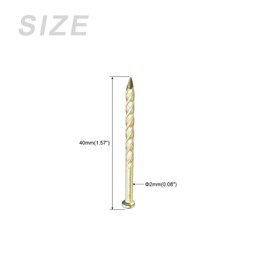 METALLIXITY Fence Deck Nails (40mmx2mm) 150Pcs, Carbon Steel Zinc Plated Spiral Shank Deck Nail - for House Repairing, Wall, Floor