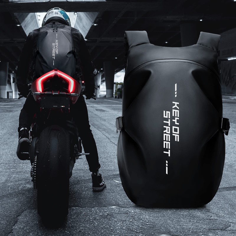 WEPLAN Motorcycle Backpack,waterproof helmet backpack for Men and women,Motorcycle Tail