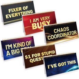 Fancy Land Funny Desk Signs 30 Flip Over Messages Desktop Novelty Accessories For Office Holiday Colleague Coworkers Gag Gift Supplies