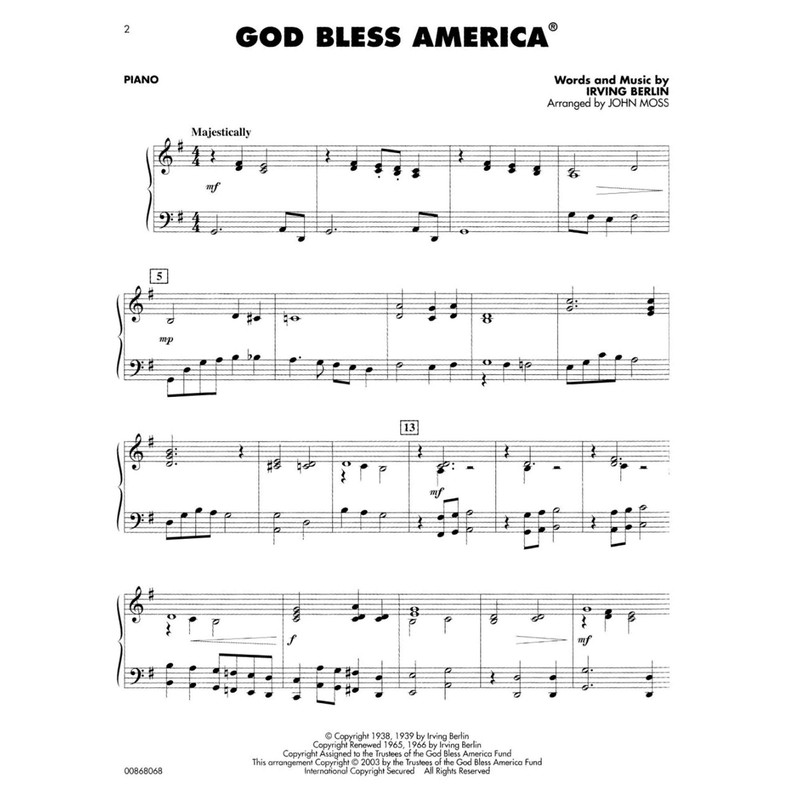 Patriotic Favorites for Strings: Piano Accompaniment