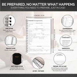 End of life planner | Emergency Binder with Medical, Death, Estate, Funeral planning | Prepare Just In Case, What if Hounshold Binder | A5 Mono