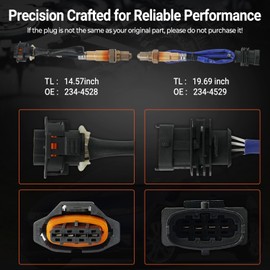 2Pcs Oxygen Sensor Upstream Downstream O2 Sensor Compatible with 2011-2016 Chevy Cruze 2012-2020 Chevy Sonic 2013-2020 Chevy Trax 1.4L L4, 2013-2021 Buick Encore 1.4L L4 Replace 234-4528 234-4529