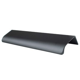 MOVKZACV Black Drawer Pulls, Finger Edge Pull Concealed Handle,Modern Style Cupboard Handles for Home Kitchen Door Drawer Cabinet Aluminum Alloy (5Pcs L:120mm)