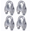 Pack of 4 Wire Rope Clamps M12, Cable Clips, DIN