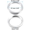 ACROPIX 57.1mm to 63.4mm Universal Car Hub Centric Rings Silver