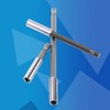3-Piece Extension Rod Carbon Steel + CRV, 1/4 Inch Hex