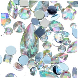 Levemolo Nail Art Accessories 300pcs Flatback Rhinestones Acrylic Flat Bottom Drill for DIY Decor