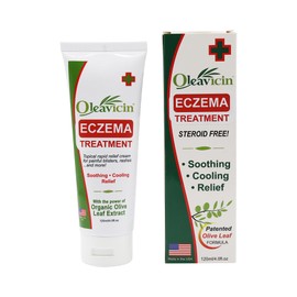 Oleavicin Eczema Cream for Kids & Adults - Eczema Cream for All Skin Types - Hydrating Eczema Cream - All Natural Formula