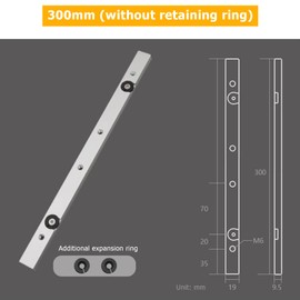 MAGT Table Saw Mitre Rail Slider Table Saw Tie Rod Rail Aluminium Alloy Mitre Bar Wood Work Tool (Size : 300mm)