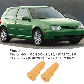 Kuuleyn Shock Covers, Rear Shock Bump Stop 1J0512131 Rubber Strut Bumper Stop Set for MK4 1.4 1.6 1.8T 1.9 TDi 2.0