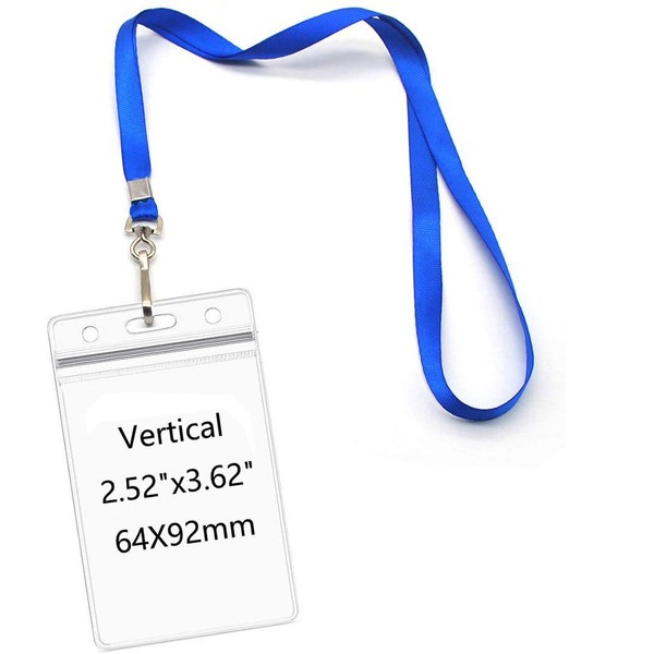 Lanyards with Id Holder Name Badges Waterproof Name tag Badge