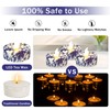 Gedengni Floral Flameless Tealights with Remote - 12 Pack Blue