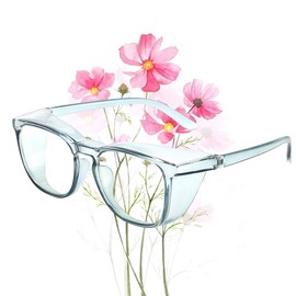 Dollger Safety Glasses Goggles women men saftey Anti Fog Clear Eye Protective Goggles Protection Safety Glasses Transparent Blue