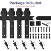 SMARTSTANDARD 6.6 Feet Bypass Sliding Barn Door Hardware Kit -