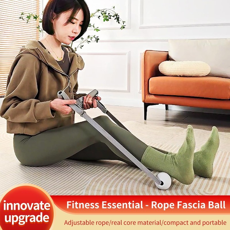 Fitness Peanut Massage Ball,Silicone Material,with Pull Rope,Fascia Ball,Double Lacrosse Massage