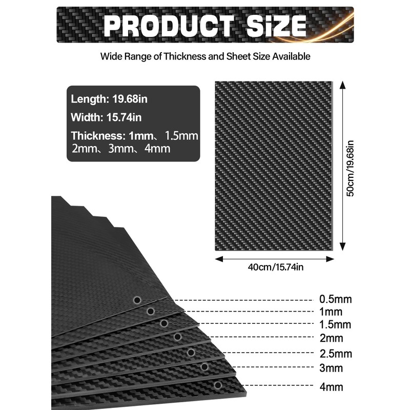 100% 3K Carbon Fiber Sheet Lanstics Carbon Fiber Plate Carbon