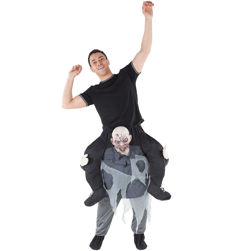 Unisex Piggy Back Zombie Fancy Dress Costume - With Stuff