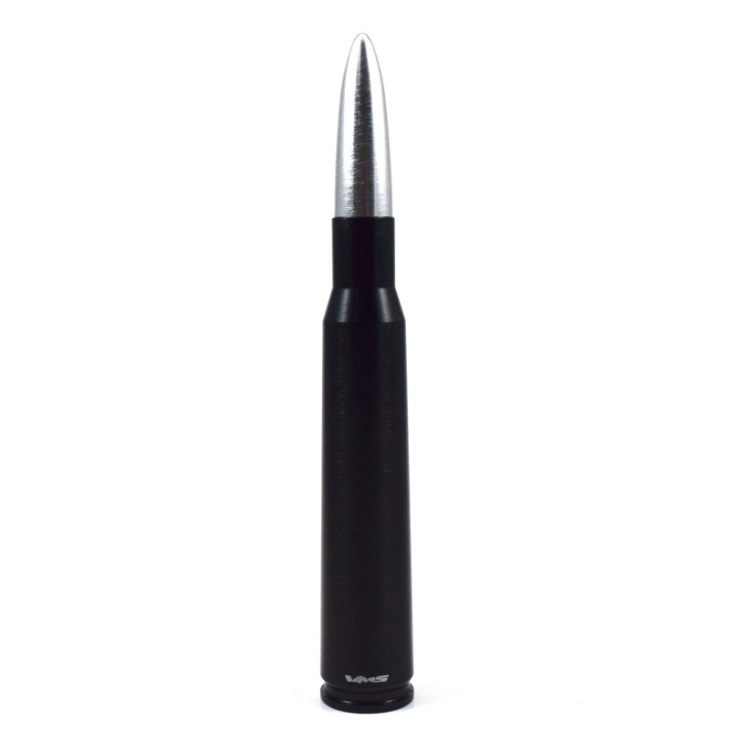 VMS RACING Anti-Theft Black Silver Tip 50 Caliber Bullet Short