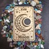 Moon Tarot Card Crystal Sphere Stand, Crystal Holder, Wood Stand,