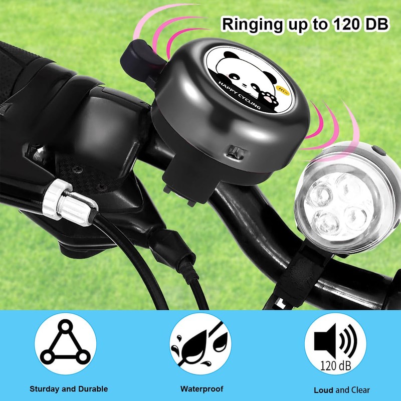 Children's Bicycle Bell with 1 Sticker in Different Patterns -