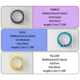 3 Pcs Dental Polishing Strip, Rolls Dental Teeth Abrasive Strip, Tooth File, Dental Repair Kit, Teeth Sanding Grinding Tool, Teeth Whitening Strips (Coarse/Medium/Fine)