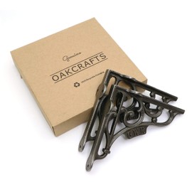 Pair of Shelf Brackets GWR Cast Antique Iron 125mm x 125mm / 5" x 5"