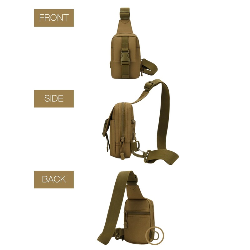 HAUMAUH Men's Small Bum Bag Chest Bag Shoulder Bag, multicoloured,