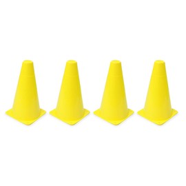 JAMARA 460520 - Traffic VE4 Pylons - Stackable, Versatile, 4 Fixing Holes, Made of Durable Plastic, Easy to Carry, Space-Saving Storage, Yellow
