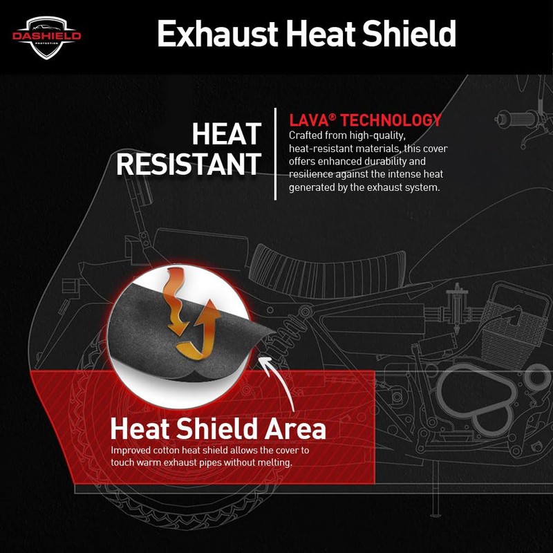 DaShield Ultimum Series Motorcycle Cover All Season Waterproof Dust, Sun,